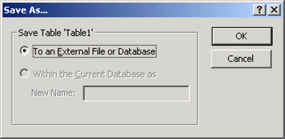 Figure 9b is an image of a screen that will help you convert your data from Microsoft Access to Excel. Select 'Save as' under 'File' on your toolbar. 