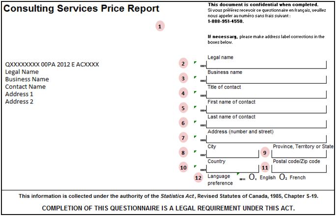 Image of the front page: Consulting service price report 