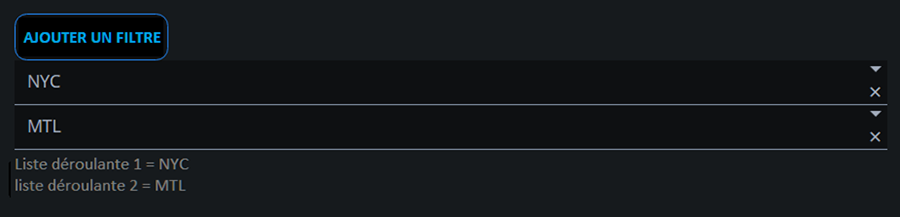 Figure 5 - Exemple d'interface utilisateur dynamique dans Dash