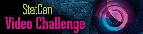 Web banner with the text StatCan video challenge 