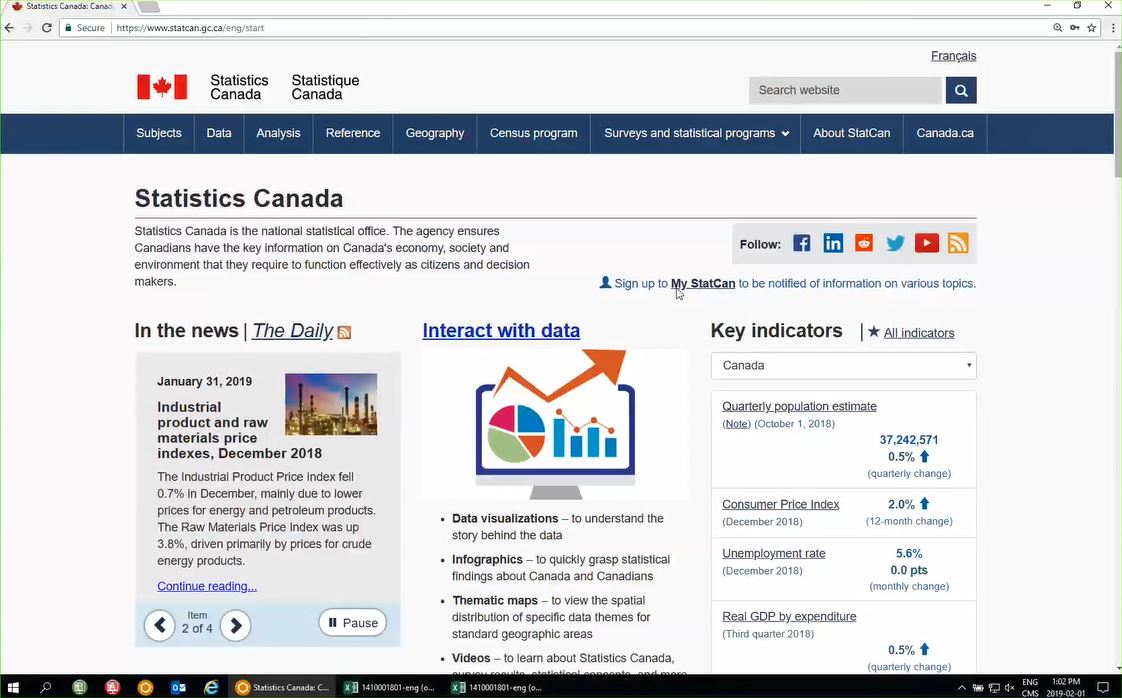 - Navigating Statistics Canada's Website