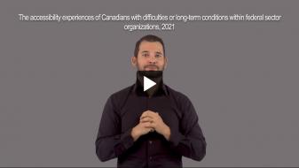 The accessibility experiences of Canadians with difficulties or long-term conditions within federal sector organizations, 2021