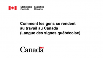 Comment les gens se rendent au travail au Canada (Langue des signes québécoise)